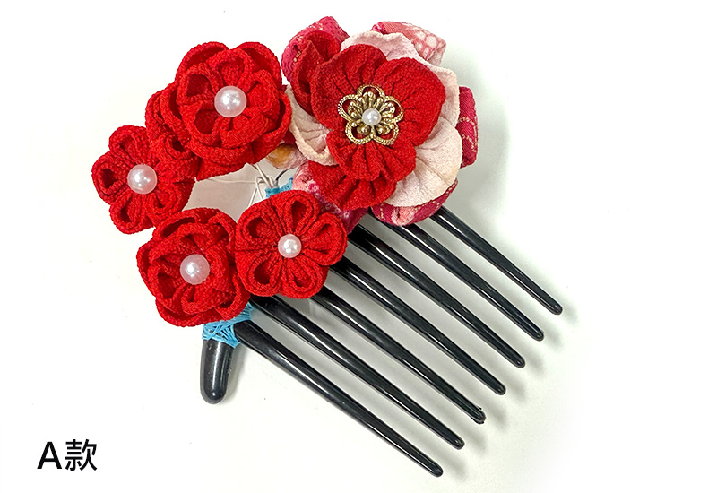 細工纏花雙層繁花髮梳